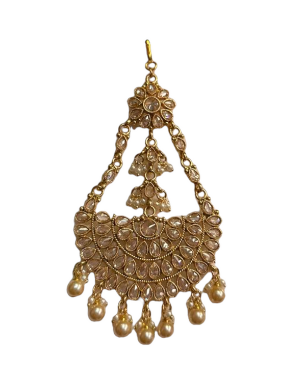 Polki Gold Plated Jhoomar Passa Jhumar Head Jewelry Headpiece PJ1