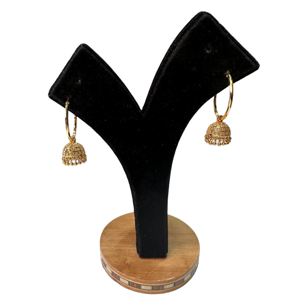 Gold Plated Hand Crafted Hoop Jumka Earring GPH2