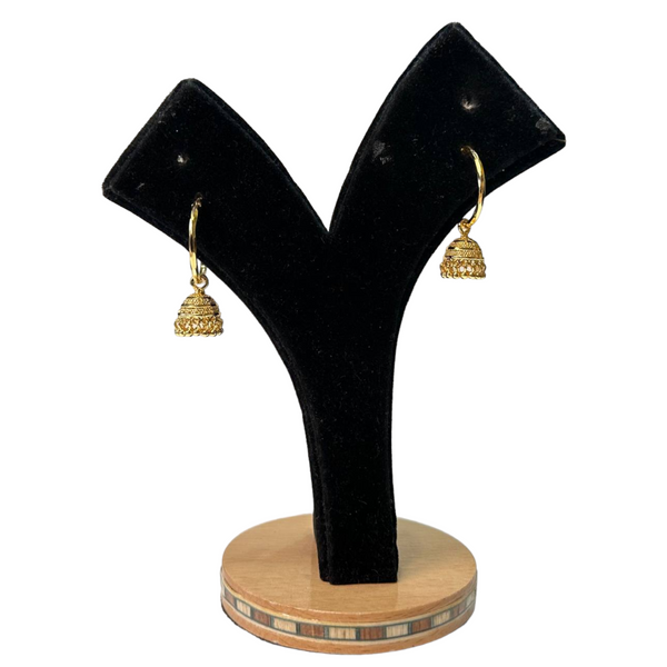 Gold Plated Hand Crafted Hoop Jumka Earring GPH3