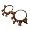 Indian 2pc Red Metal Bangles With Jhumki Churiyan Set