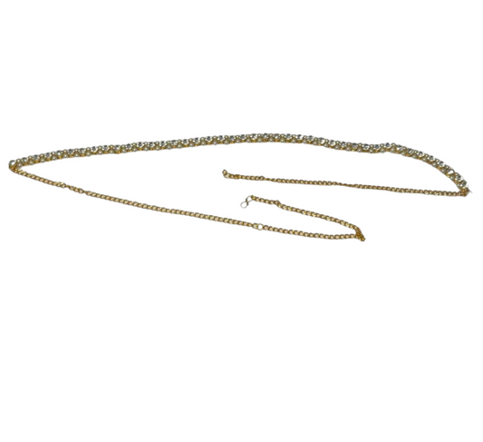 KB1 - Gold Polish Kundan And Pearls Waist Belt Chain Kamarband Waistband