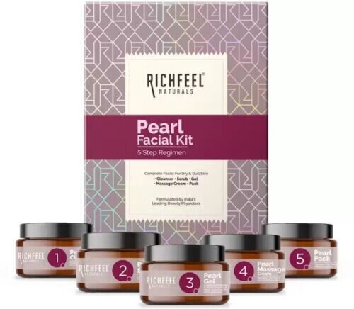 250g Richfeel Naturals 5 Steps Pearl Facial Kit