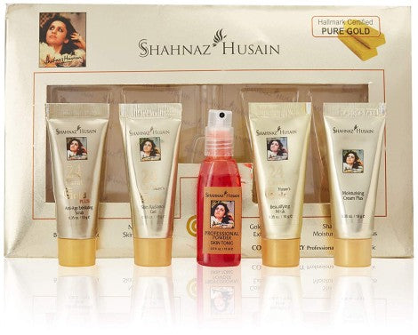 Shahnaz Husain Mini At-Home Gold Facial Kit 10gX4