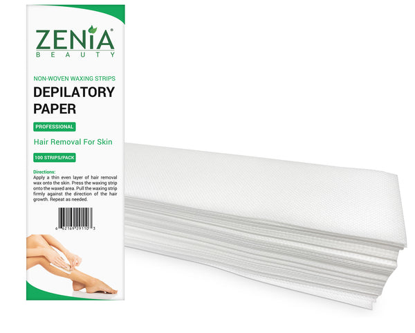 100 Zenia Non Woven Textured epilating depilatory Hair Waxing Strips